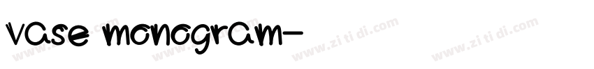 vase monogram字体转换